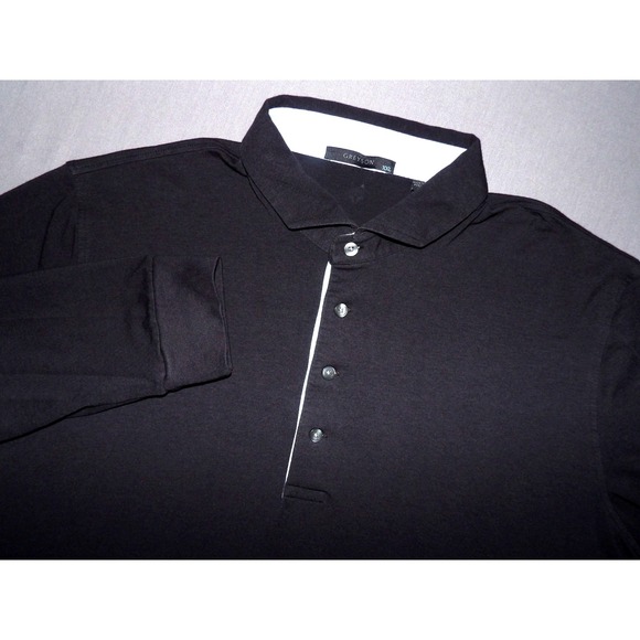 Greyson Other - GREYSON Long Sleeved Black Cotton Blend Stretch Polo Golf Shirt Men's XXL